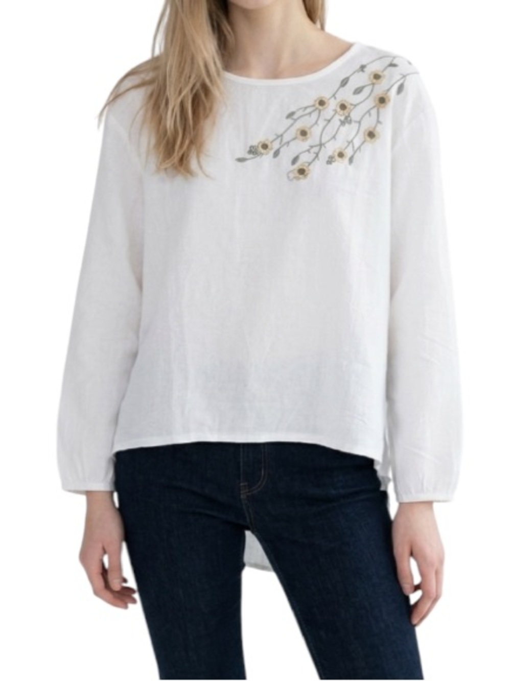 White embroidered top NWOT